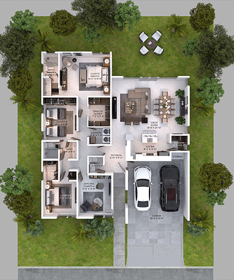 Nile Model Floorplans - 4 Bedroom option